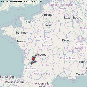 Saint-Germain-du-Puch Karte Frankreich