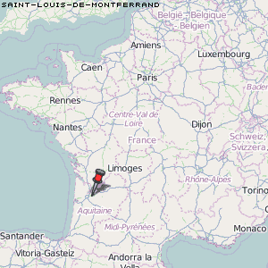 Saint-Louis-de-Montferrand Karte Frankreich