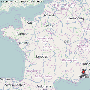 Saint-Vallier-de-Thiey Karte Frankreich