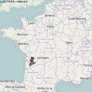 Listrac-Médoc Karte Frankreich