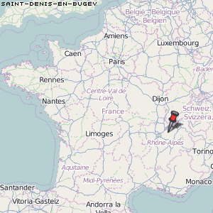 Saint-Denis-en-Bugey Karte Frankreich