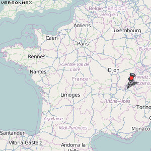Versonnex Karte Frankreich