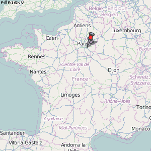 Périgny Karte Frankreich