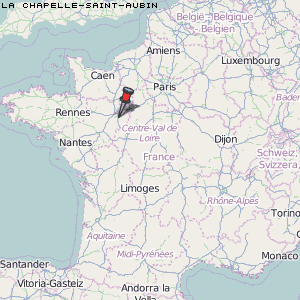 La Chapelle-Saint-Aubin Karte Frankreich