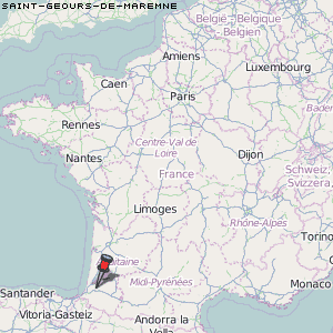 Saint-Geours-de-Maremne Karte Frankreich