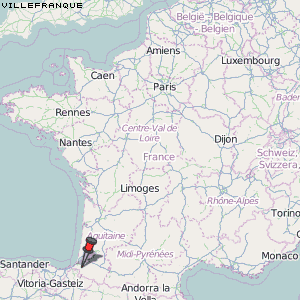 Villefranque Karte Frankreich