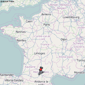 Samatan Karte Frankreich