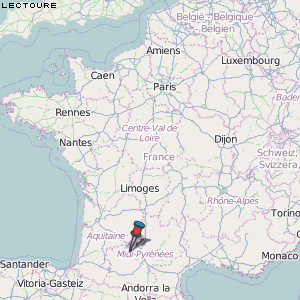 Lectoure Karte Frankreich