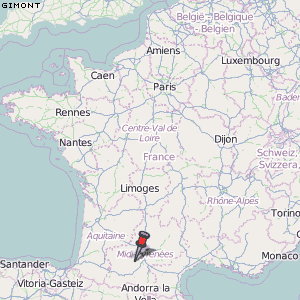 Gimont Karte Frankreich