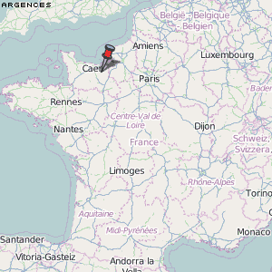 Argences Karte Frankreich
