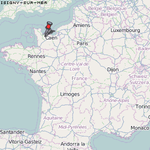Isigny-sur-Mer Karte Frankreich