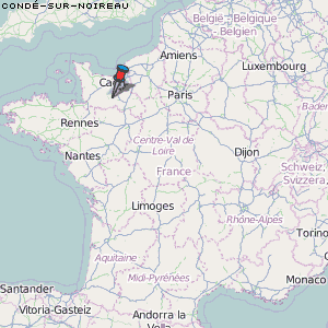 Condé-sur-Noireau Karte Frankreich