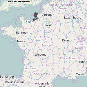 Villers-sur-Mer Karte Frankreich
