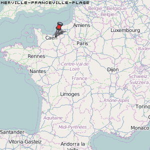Merville-Franceville-Plage Karte Frankreich