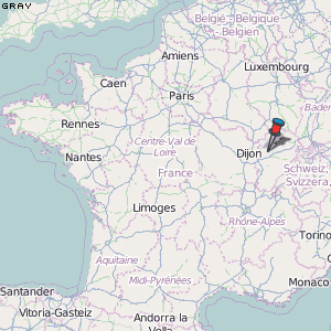 Gray Karte Frankreich
