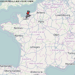 Courseulles-sur-Mer Karte Frankreich