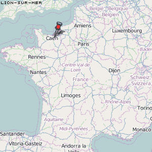Lion-sur-Mer Karte Frankreich