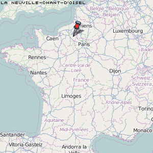 La Neuville-Chant-d'Oisel Karte Frankreich