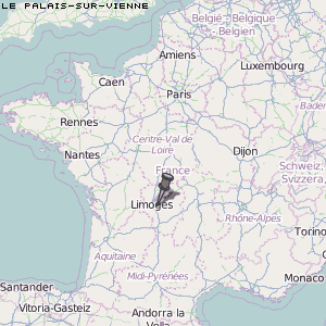 Le Palais-sur-Vienne Karte Frankreich