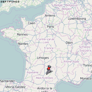 Septfonds Karte Frankreich