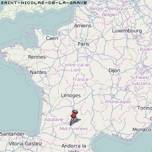 Saint-Nicolas-de-la-Grave Karte Frankreich