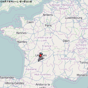 Château-l'Évêque Karte Frankreich