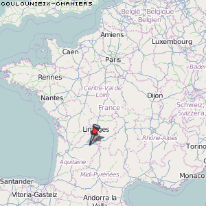 Coulounieix-Chamiers Karte Frankreich
