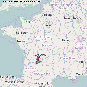 Lamonzie-Saint-Martin Karte Frankreich
