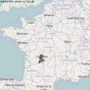 Marsac-sur-l'Isle Karte Frankreich