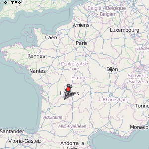 Nontron Karte Frankreich
