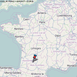 Colayrac-Saint-Cirq Karte Frankreich