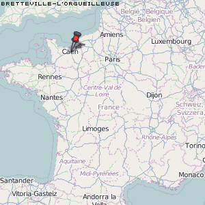 Bretteville-l'Orgueilleuse Karte Frankreich