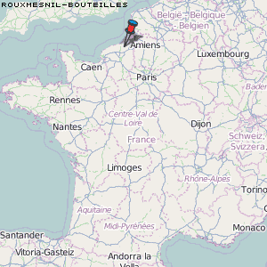 Rouxmesnil-Bouteilles Karte Frankreich