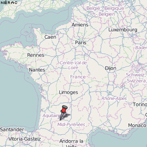 Nérac Karte Frankreich