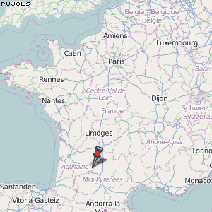 Pujols Karte Frankreich