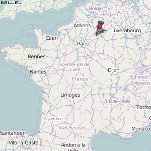 Belleu Karte Frankreich