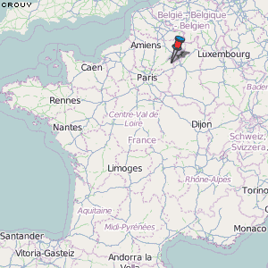 Crouy Karte Frankreich