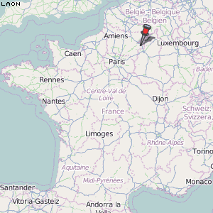 Laon Karte Frankreich
