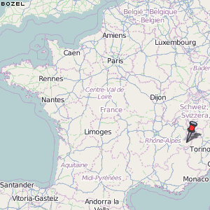Bozel Karte Frankreich