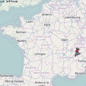 La Bâthie Karte Frankreich