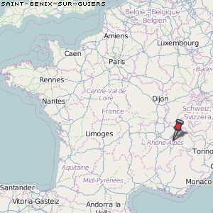 Saint-Genix-sur-Guiers Karte Frankreich