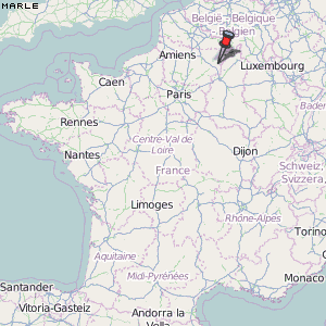 Marle Karte Frankreich