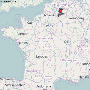 Ribemont Karte Frankreich