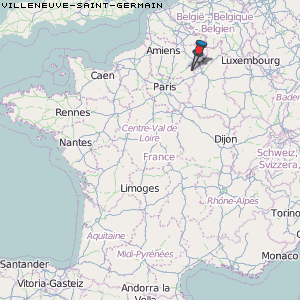 Villeneuve-Saint-Germain Karte Frankreich