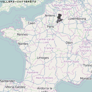 Villers-Cotterêts Karte Frankreich