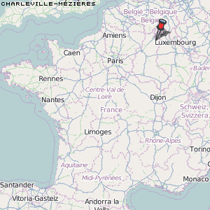 Charleville-Mézières Karte Frankreich