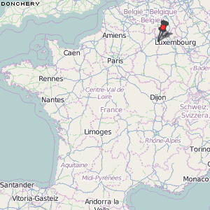 Donchery Karte Frankreich