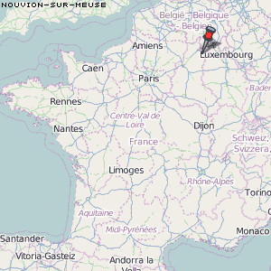 Nouvion-sur-Meuse Karte Frankreich