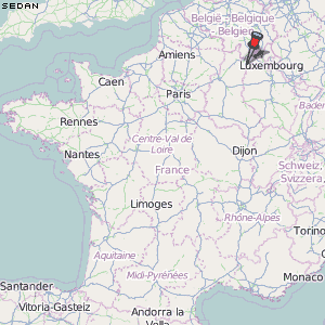 Sedan Karte Frankreich