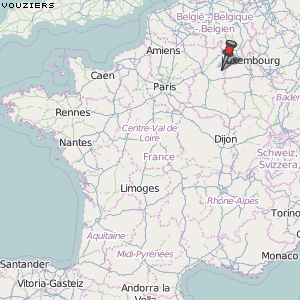 Vouziers Karte Frankreich